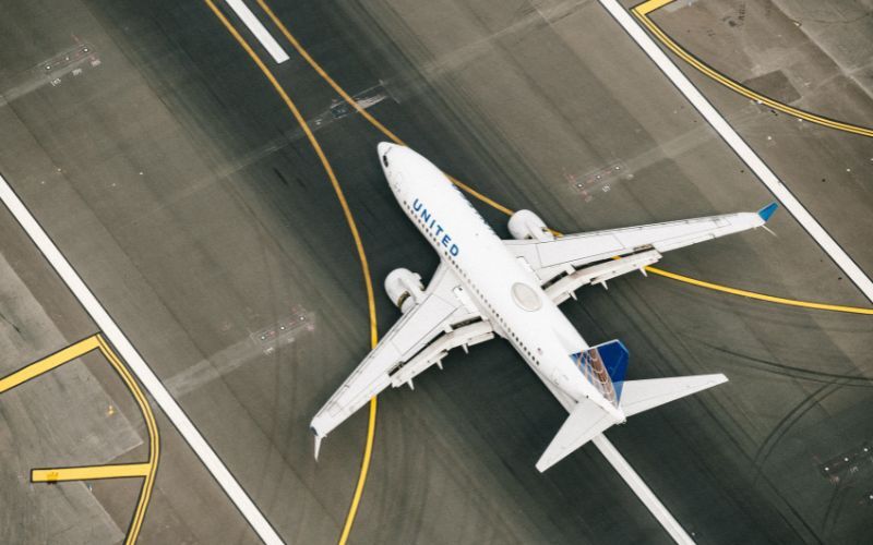 United Airlines aircraft on the ground