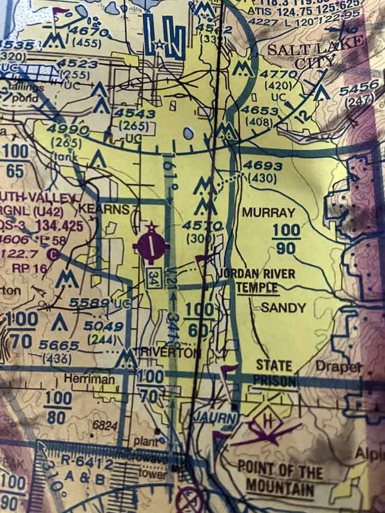 Airspace chart class B airspace