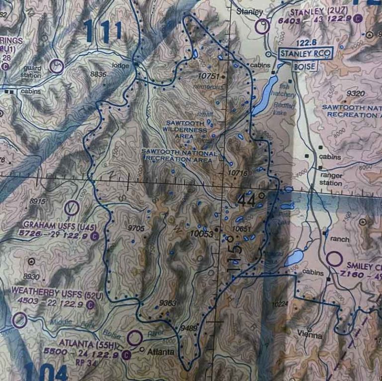 Airspace chart wilderness area
