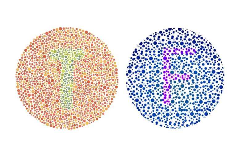 Photo of color blind test.