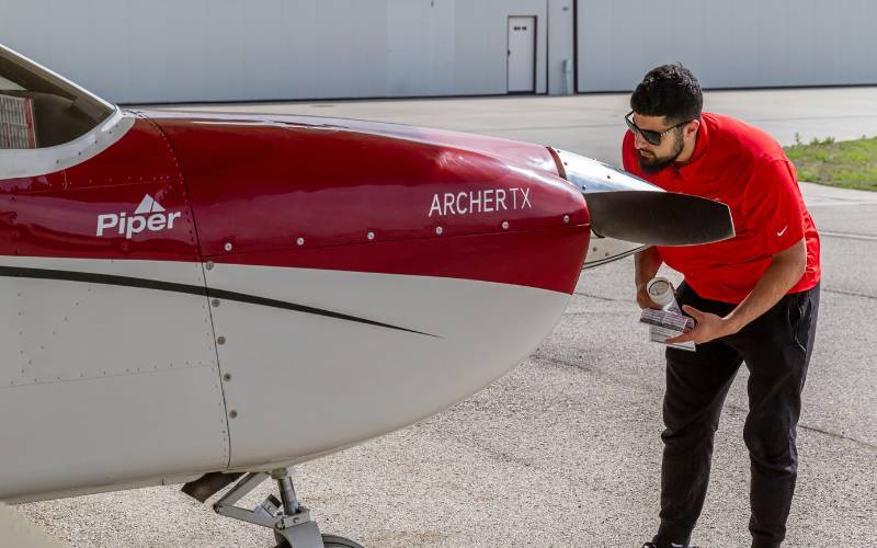 Private pilot in training