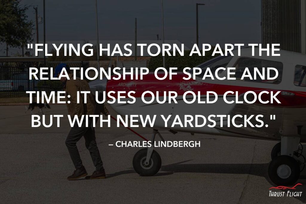 Aviation quote from charles lindbergh