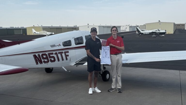 Checkride pass photo – Benjamin W.
