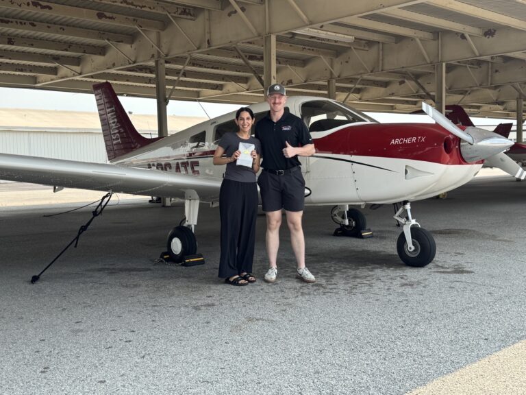 Checkride pass photo – Sarah A.