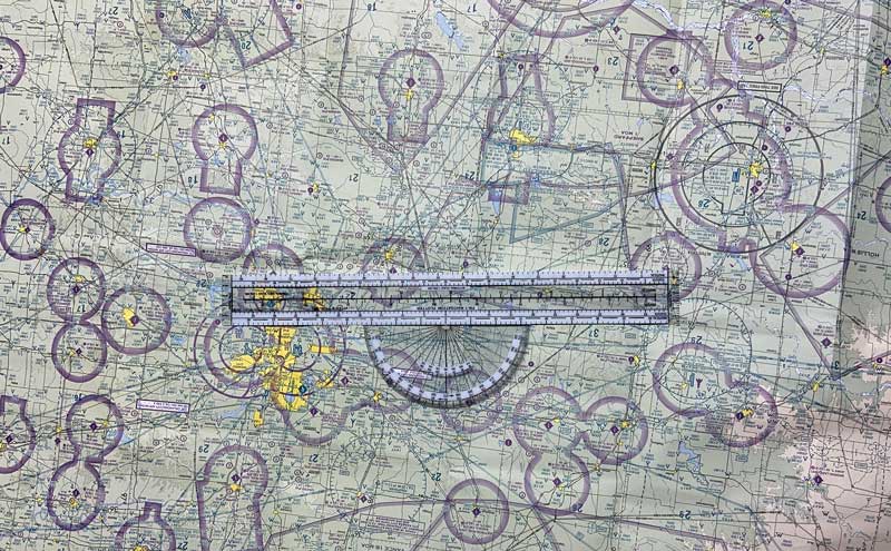 Navigation plotter on a chart