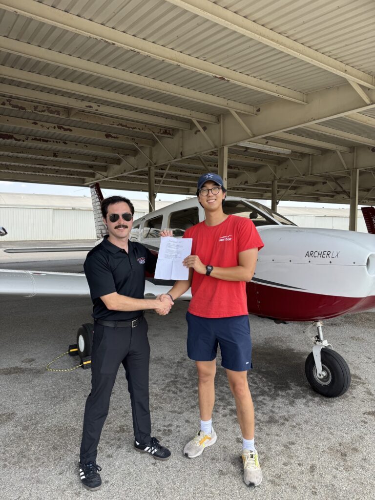 Checkride pass photo – Sam L.
