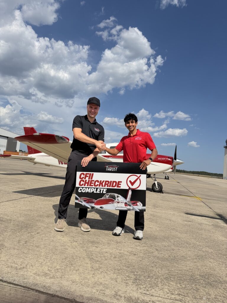 Checkride pass photo – Vibhava R.