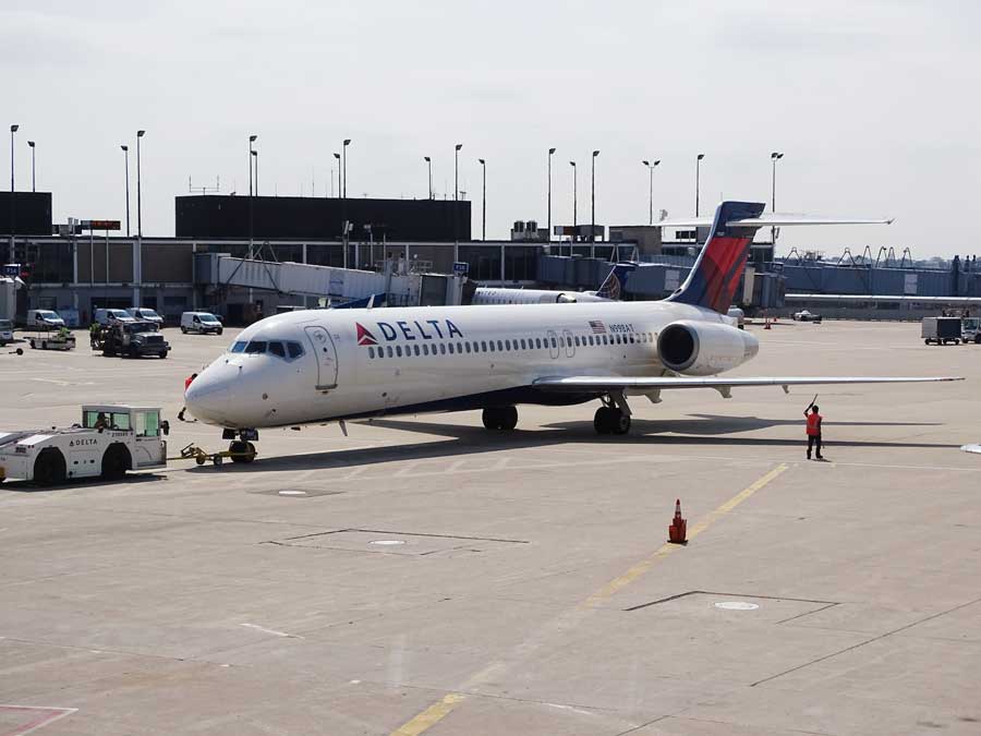 Delta Plane being towed