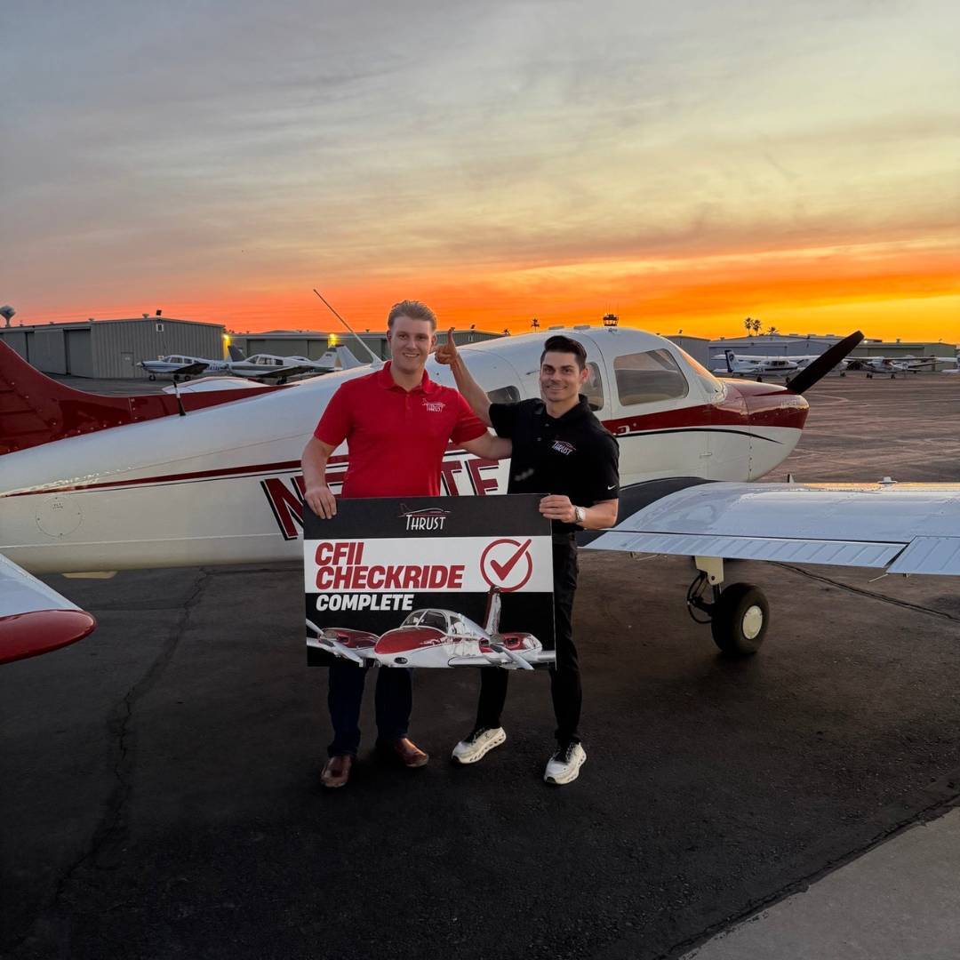 Checkride pass with a Mesa flight school student at Falcon Field Mesa Arizona
