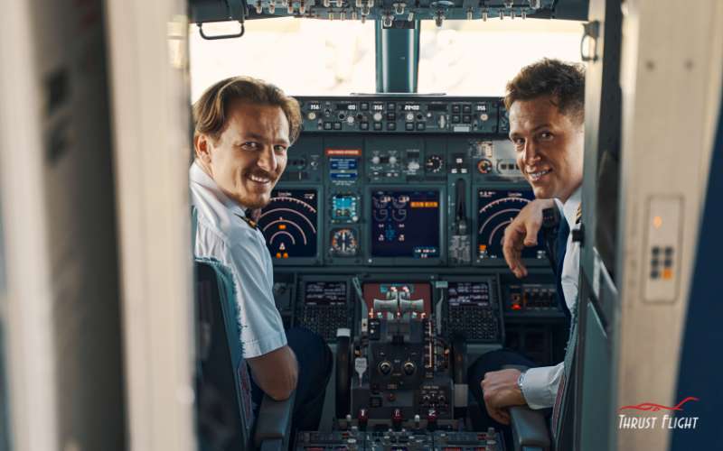 Airline pilot with mustache