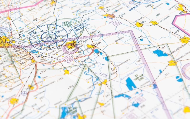 Study charts as you become a pilot