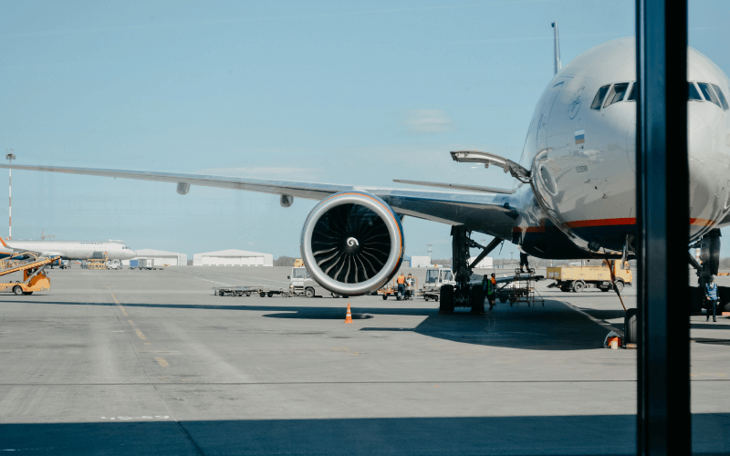 Aircraft scheduled to take-off.
