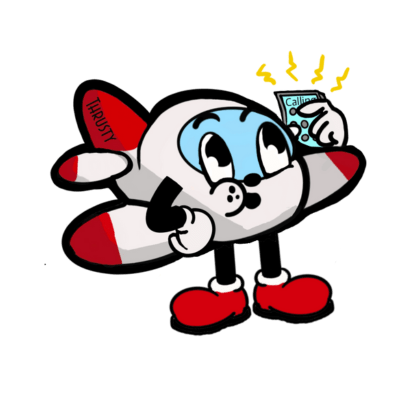 Thrusty with a phone