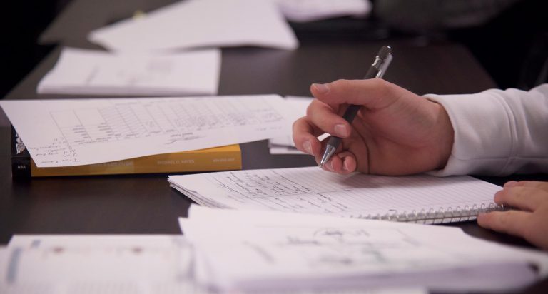 Studying for aviation college test