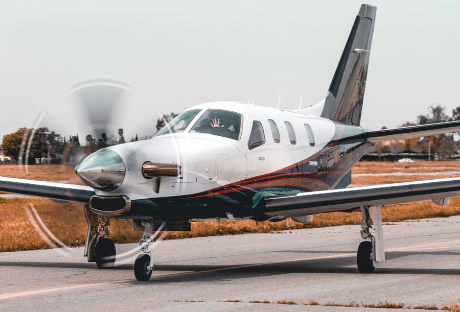 Piper aircraft on the ground