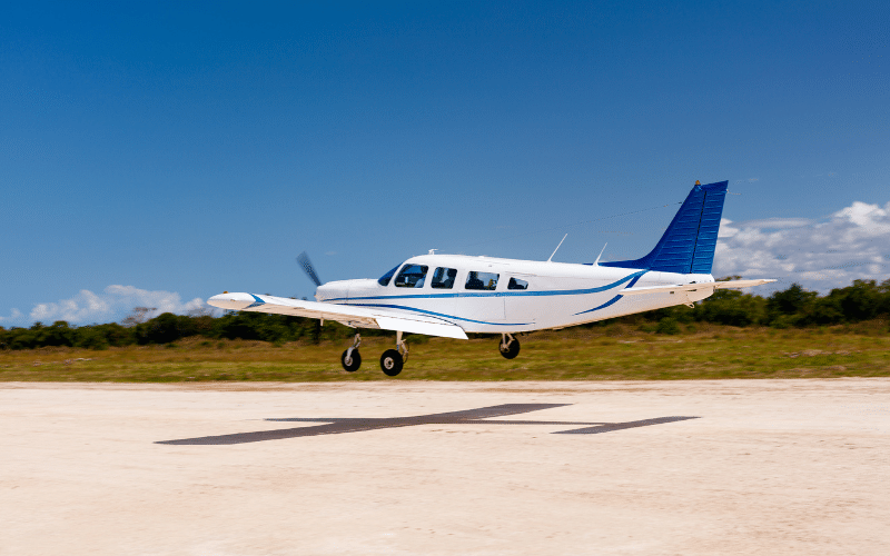 airplane about to land after accelerated training