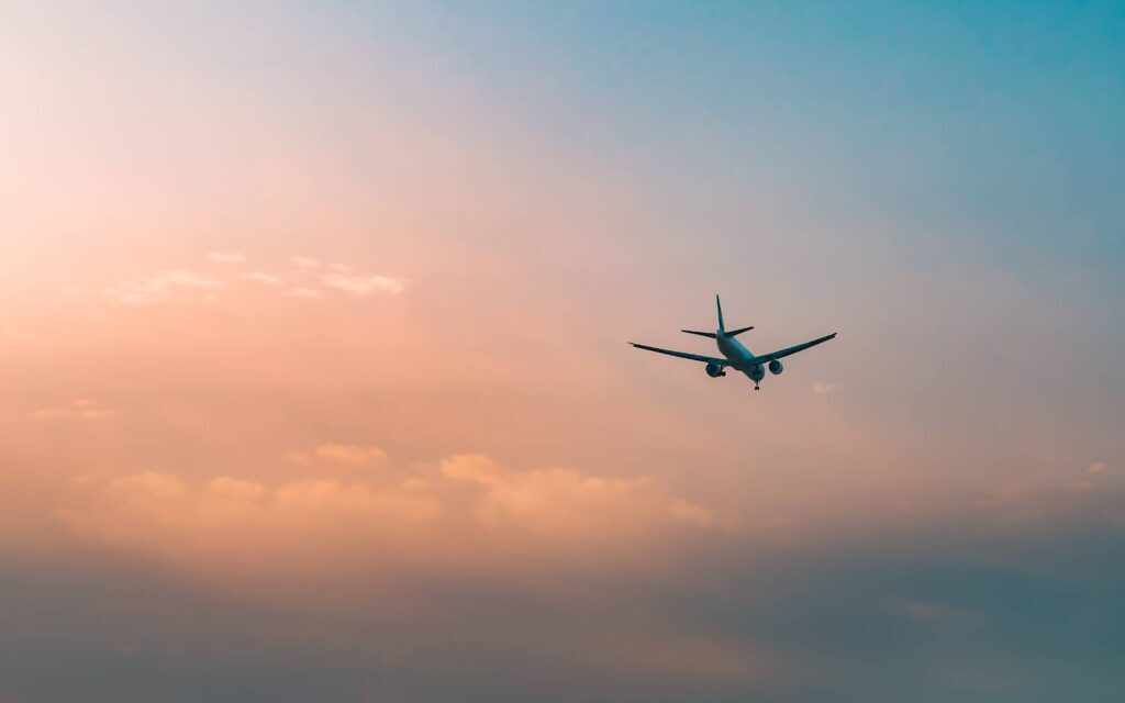 airline jet flying