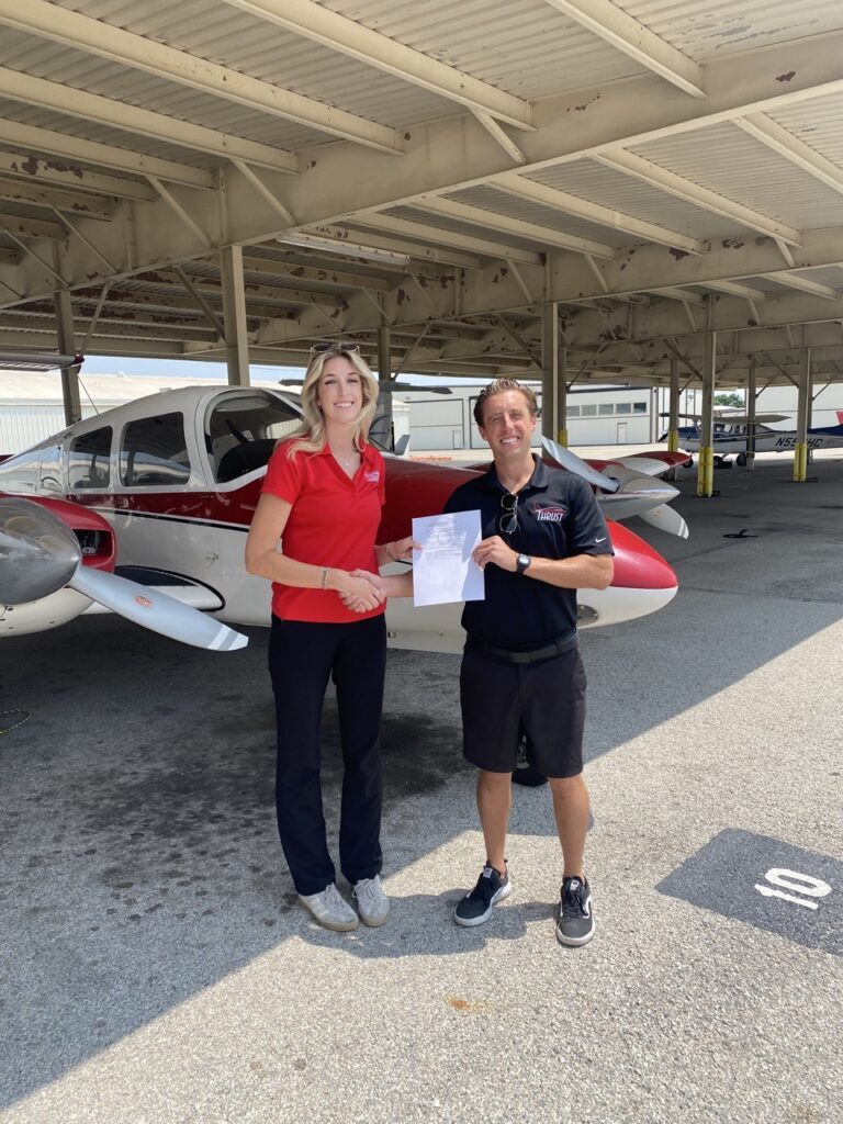 Checkride pass photo – Ashley A.