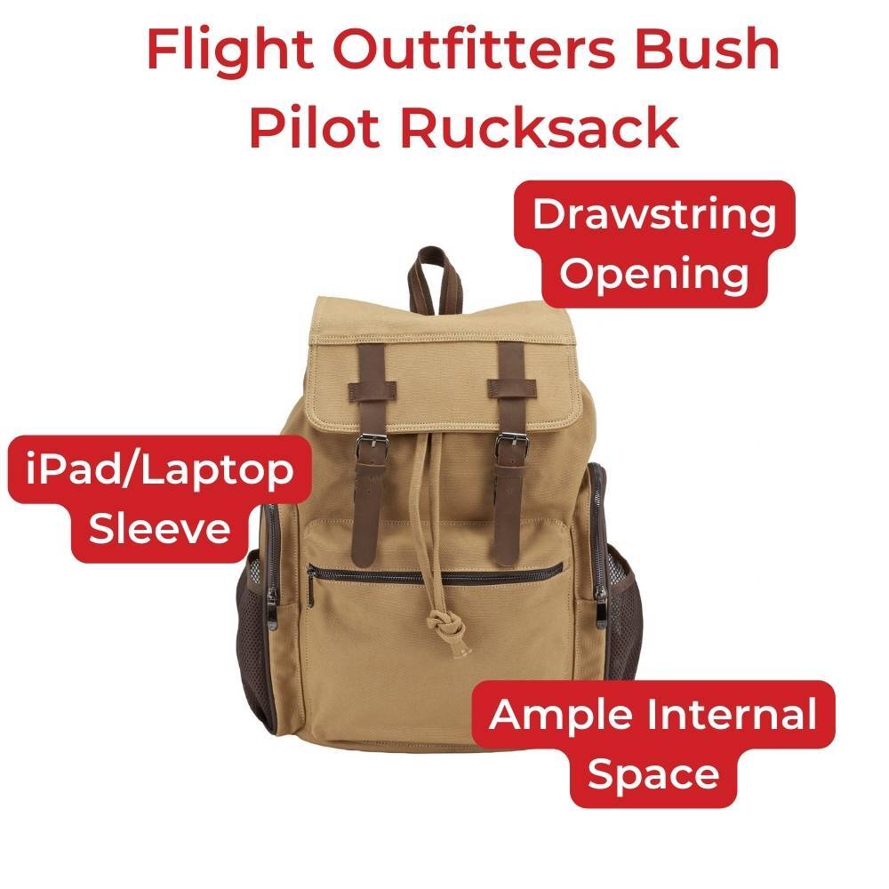 stylish flight bag by Flight outfitters bush pilot rucksack